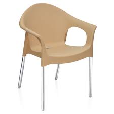 Nilkamal Novella Plastic Chair – Set of 2 (Brown)